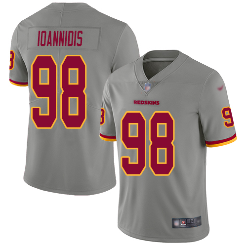 Washington Redskins Limited Gray Youth Matt Ioannidis Jersey NFL Football #98 Inverted Legend->youth nfl jersey->Youth Jersey